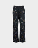 Versace Classic - Pantaloni blu con paillettes 