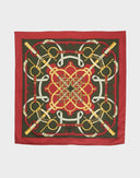 Hermes - Foulard 'Eperon d'Or' rosso anni '90 