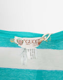 Gucci - T-shirt a righe bianche e celesti anni 90 