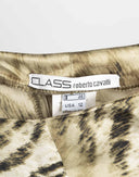 Roberto Cavalli - Pantaloni satin fantasia animalier 