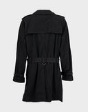 Roberto Cavalli - Trench nero doppiopetto in nylon 