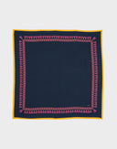 Chanel - Foulard in seta jacquard blu anni '90 