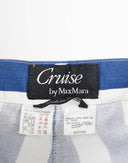 Max Mara - Pantaloni denim a righe blu e bianche 