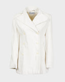 Trench bianco in lana 