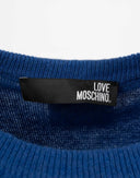 Maglione blu con disegno anni 2000 CD-10-ART004904 Moschino