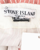Stone Island - Pantaloncini rossi a righe in cotone 