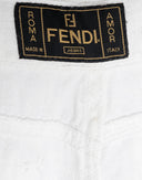 Fendi - Pantaloni in lino bianchi anni '90 