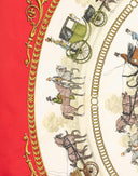 Hermes - Foulard 'La Promenade de longchamps' rosso '90 