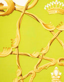 Hermes - Foulard 'Crown' verde anni '90 
