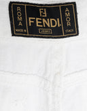 Fendi - Pantaloni in lino bianchi anni '90 