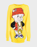 Moschino Couture - Vestito giallo con Porky Pig 