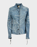 Jeans Ferrè - Giacca in denim fantasia paisley 