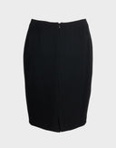 Versace - Gonna nera plain in lana 