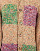 Cardigan multicolore a fasce 