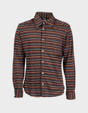 Dolce e Gabbana - Camicia marrone anni 2000 righe multicolore 