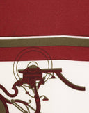 Hermes - Foulard da taschino 'Les Parfums' bordeaux 