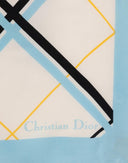 Christian Dior - Foulard in 100% seta con fantasia geometrica 