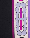 Emilio Pucci - Foulard nero e viola anni '80 