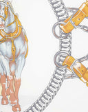 Hermes - Foulard marrone 'Equipages' in seta 