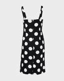 Moschino Jeans - Vestito nero a pois bianchi 