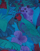 Christian Dior - Foulard tropicale blu anni '80 