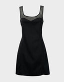 Versace Jeans Couture - Vestito nero con trasparenza 