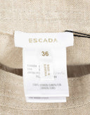 Escada - Pantaloni flare beige in lino 