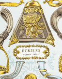Hermes - Foulard "Etriers" anni '90 in 100% seta 