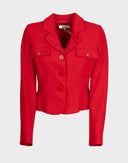 Armani - Blazer rosso anni 2000 in cotone 