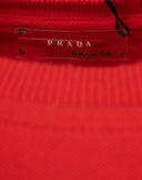 Felpa rossa da uomo in cotone 