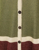 Cardigan laminato a righe 