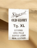 Stewart - Giacca Old Glory beige in pelle 