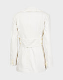 Trench bianco in lana 