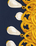 Chanel - Foulard blu in seta 