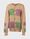 Cardigan multicolore a fasce 