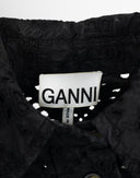 Ganni - Vestito nero corto traforato anni 2000 