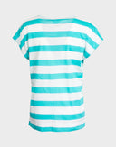 Gucci - T-shirt a righe bianche e celesti anni 90 