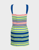 Dsquared - Vestito blu e verde a righe 