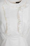 Louis Vuitton - Top bianco anni 2000 in cotone con ruches 