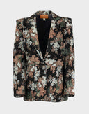 Roberto Cavalli - Giacca in pelle floreale anni '90 