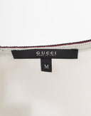 Gucci - Top bianco con bordi multicolore 