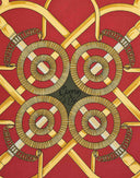 Hermes - Foulard 'Eperon d'Or' rosso anni '90 