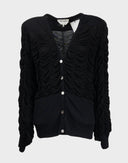 Laura Biagiotti - Cardigan nero con arricciature 