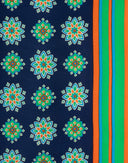 Yves Saint Laurent - Foulard in 100% seta blu a fiori 
