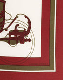 Hermes - Foulard da taschino 'Les Parfums' bordeaux 