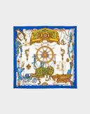 Hermes - Foulard 'Musee' blu anni '90 