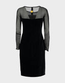 Fendi - Vestito nero in velluto anni 90 