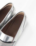 Brunello Cucinelli - Mocassini in pelle argento 