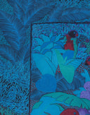Christian Dior - Foulard tropicale blu anni '80 