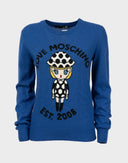 Maglione blu con disegno anni 2000 